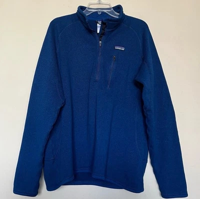 Patagonia Men Quarter Zip Better Sweater Fleece Pullover Jacke - Blau - Größe XL - Bild 1 von 4