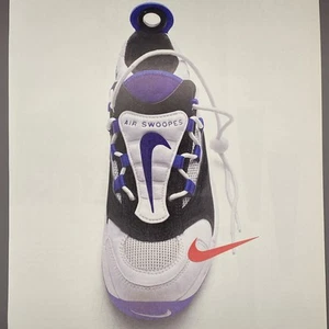 1996 Nike Air Swoopes Shoes PRINT AD Basketball NBA Sports Blue Black White Art - Picture 1 of 3