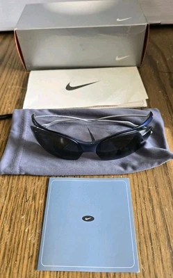 Nike AIRELON S Sports Sunglasses Metallic Marlin ~ Grey Lens Y2K Made In Italy  - Image 1 of 4