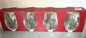SPODE - Árbol de Navidad - Copas de vino sin tallo - Juego de 4 - ¡NUEVO!! - Imagen 1 de 6