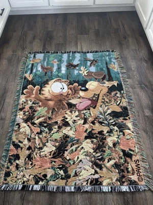De colección The Northwest Co Paws Garfield Cat Throw 100 % acrílico a granel RARO 56x42 Foto 1 de 4
