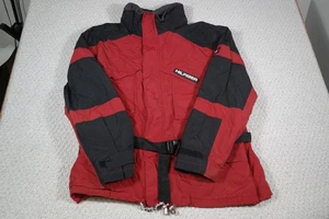 Tommy Hilfiger Jacke Herren 2XL Rot Schwarz Skiparka mit Gürtel Fleece Gefüttert Winter - Bild 1 von 7