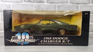 ERTL American Muscle Green 1968 Dodge Charger R/T 1:18 Scale Sealed 36573 - Picture 1 of 11
