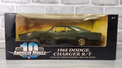 ERTL American Muscle Green 1968 Dodge Charger R/T 1:18 Scale Sealed 36573 - Image 1 of 4