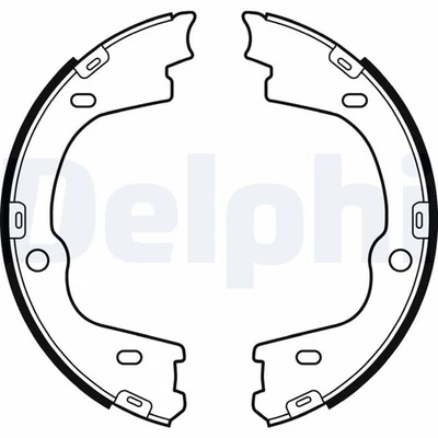 Rear Parking Brake Brake Shoe Set Delphi LS2086 Fits Hyundai iLoad i800 - Image 1 of 3