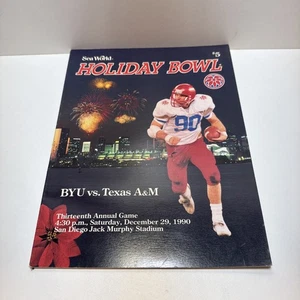 Sea World San Diego Holiday Bowl 1990 BYU vs. Texas A&M Programa de Juego de Fútbol - Imagen 1 de 5
