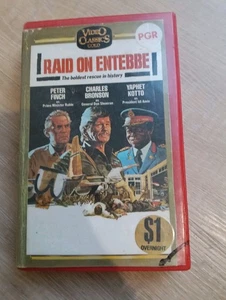 Raid on Entebbe 1977 VHS Charles Bronson Video Classics Gold Big Box Ex Rental  - Picture 1 of 4