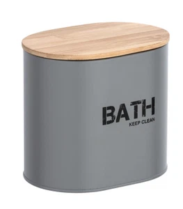 WENKO Bad Box GARA Aufbewahrungs Bambus Deckel Organizer grau WC Dosen Küchen - Bild 1 von 5