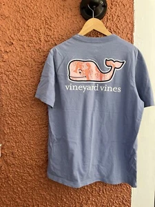 Vineyard Vines Boy Size Large(16)Pocket Crew T-Shirt "LOBSTER TOSS WHALE FILL" - Picture 1 of 7
