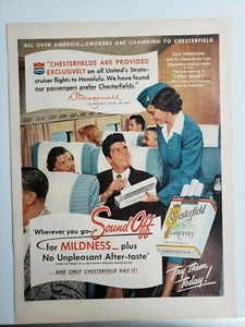 Dale Robertson  Chesterfield Vintage 1952 Print Ad Wall Art Decor Lot of 2 - Picture 1 of 2