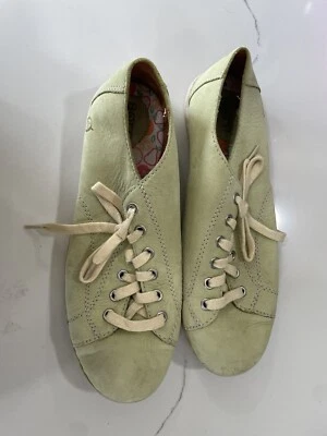 Børn Mujer Kai Zapatos con Cordones Tenis Cuero Verde Claro 9.5 Foto 1 de 4