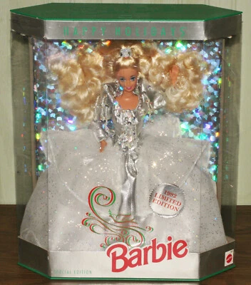 Vintage 1992 Special Limited Edition Happy Holidays Barbie NIB NRFB Mattel - Image 1 of 4