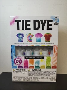 Tie Dye Kit 8 Colors bottles and Dyes 24 projects New in Box Free Shipping!  - Picture 1 of 6