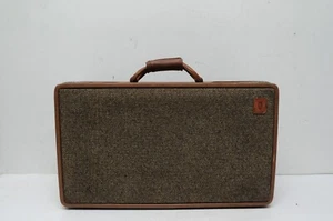 Hartmann Tweed Vintage Suitcase Luggage Belted Leather Hard Case 21x12 x7” - Picture 1 of 19