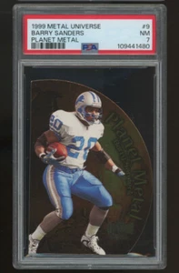 1999 SkyBox Metal Universe Barry Sanders Planet Metal #9 PSA 7 - Picture 1 of 2
