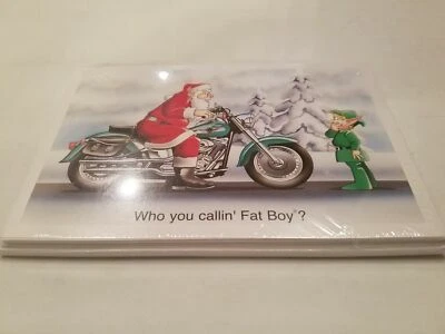 TARJETAS DE NAVIDAD HARLEY DAVIDSON #X552 SANTA WHO YOU CALLIN' FAT BOY? (10) Foto 1 de 3