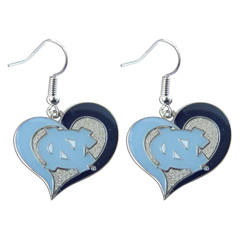 NCAA Swirl Heart Earrings - Choose Your Team Cover