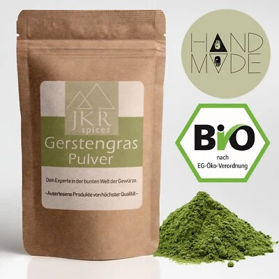 250g Bio Gerstengras Pulver gemahlen ~ Gerstengraspulver | für Tee & Smoothies  - Bild 1 von 4