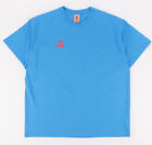 Nike Lab ACG Logo Tee Shirt Light Photo Blue/Habanero Red  BQ7342 435 Size XXL