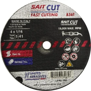United Abrasives 23065 4X1/16X3/8 A36T Fast Cutting Thin High Speed Trennscheibe - Bild 1 von 3