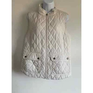 Womens Puffer Vests Croft & Barrow White Puffer Vest SIZE M - Picture 1 of 10