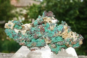 - Minerali Grezzi Cristalloterapia - RAME nativo MALACHITE QUARZO (58) marocco - Picture 1 of 4