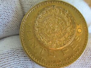 1918 Mexico 20 Pesos Gold Mexico City Mint!  Scarce AU Gold coin!