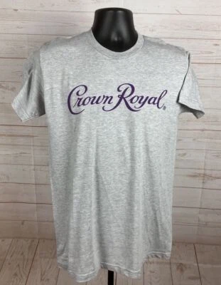 Camiseta Crown Royal Para Hombre Gris Mediana Manga Corta Nueva Sin Etiquetas Foto 1 de 4