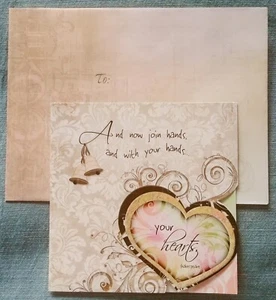 "We'll Join In Open Heart", (1) Leanin' Tree Wedding Card, New With (1) Envelope - Picture 1 of 3