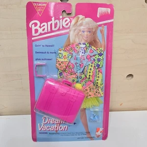 Vintage Barbie Dream Vacation Fashions Outfit Puppenkleidung & rosa Koffer - Bild 1 von 2