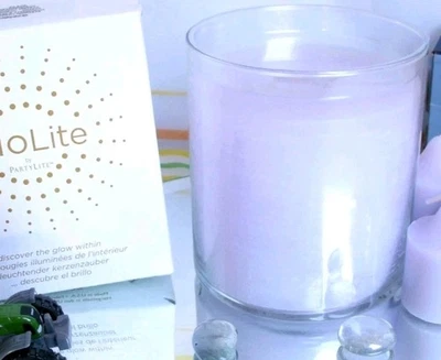 PartyLite GloLite GERANIE ZITRONELLA🌺🍋Duftwachsglas + 4 Maxi TL OVP G26560⭐️⛱️ - Bild 1 von 4