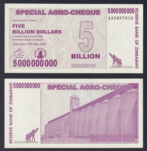 Zimbabwe 5000000000 Dollars 2008 P 61 Fds / UNC - Picture 1 of 1