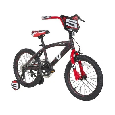 Bicicleta BMX infantil masculina 18 polegadas estrutura de aço rodas de treinamento freio gráficos personalizados - Imagem 1 de 4
