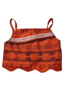 Disney Parks Moana Crop Top Girl's 9/10 Orange Tank Top Costume Kidcore  - Picture 1 of 4