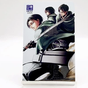 Tarjeta de libro prepago Levi Eren Yeager Attack on Titan limitada anime raro envío gratuito - Imagen 1 de 10