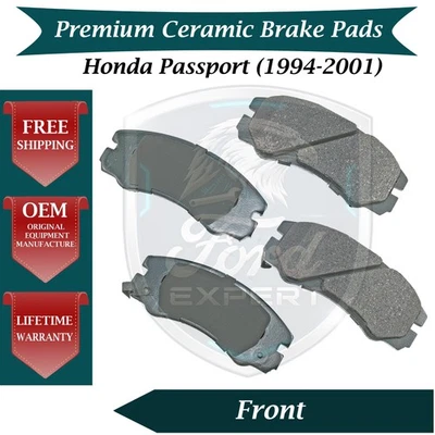 Kit de pastilhas de freio dianteiras de cerâmica Akebono OEM para 1994-2001 Honda Passport 9 anos de guerra - Imagem 1 de 4