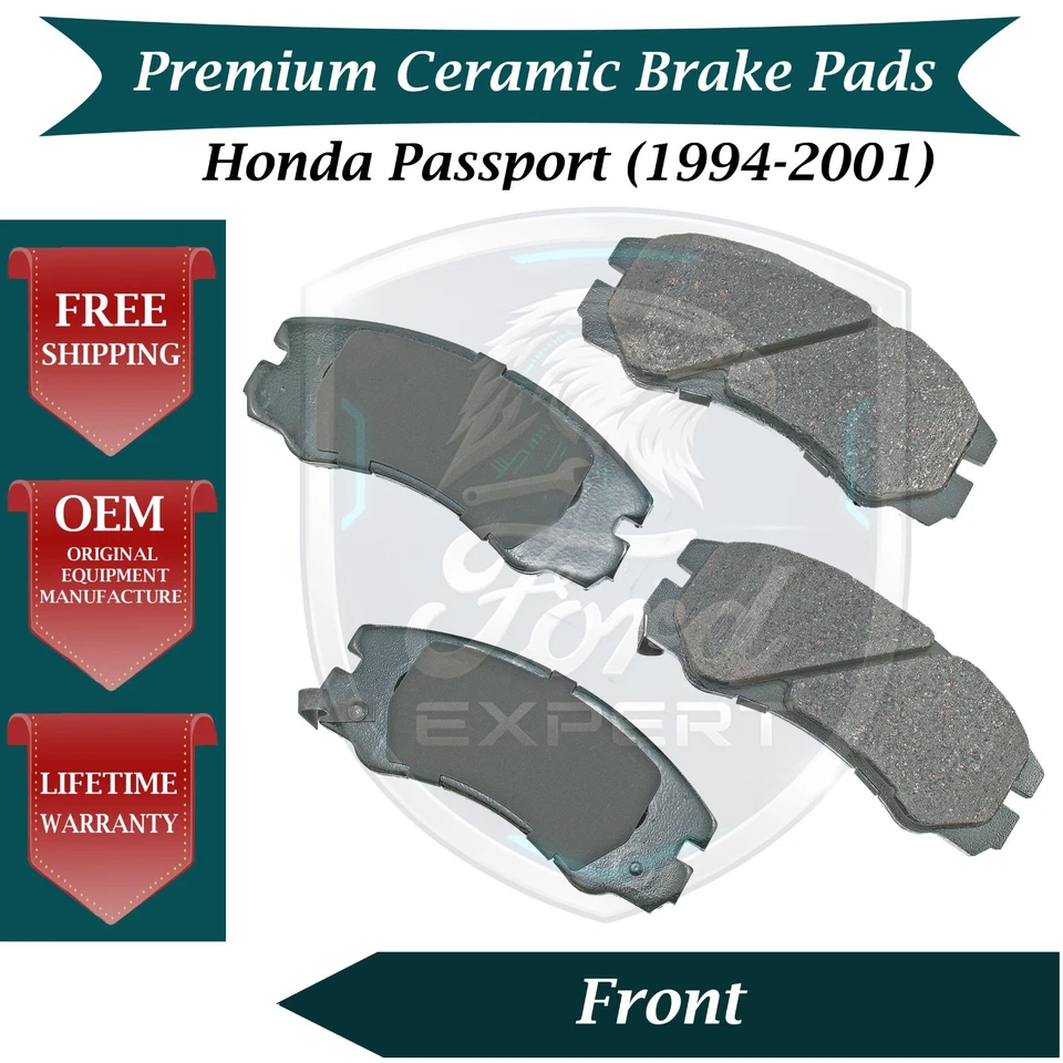 Kit de pastillas de freno delanteras de cerámica Akebono OEM para Honda Passport 1994-2001 9 años de guerra Foto 1 de 4