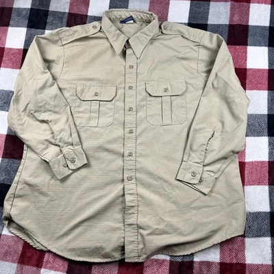 Propper Tactical Shirt Mens 2XL Tan Rip Stop Utility Pockets Military Safari - Image 1 of 4
