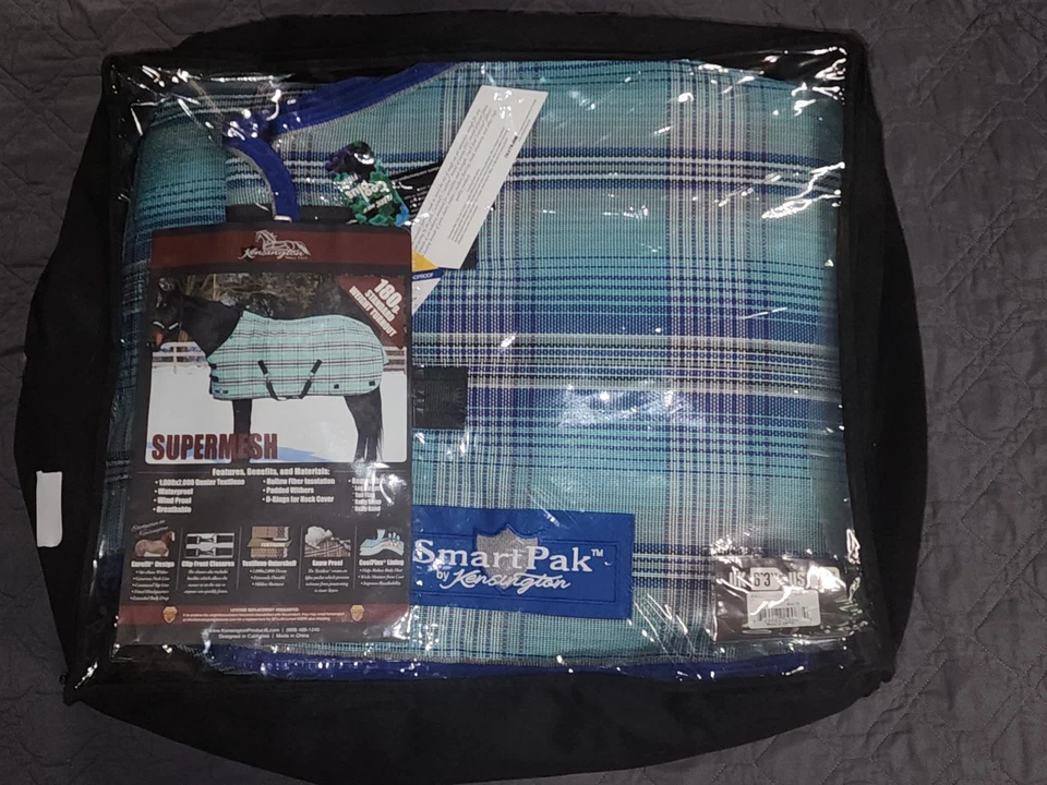 Новый с Ярлыками новый Kensington Supermesh Smartpak 75» средний поворот одеяло Багамы синий - Изображение 1 из 1