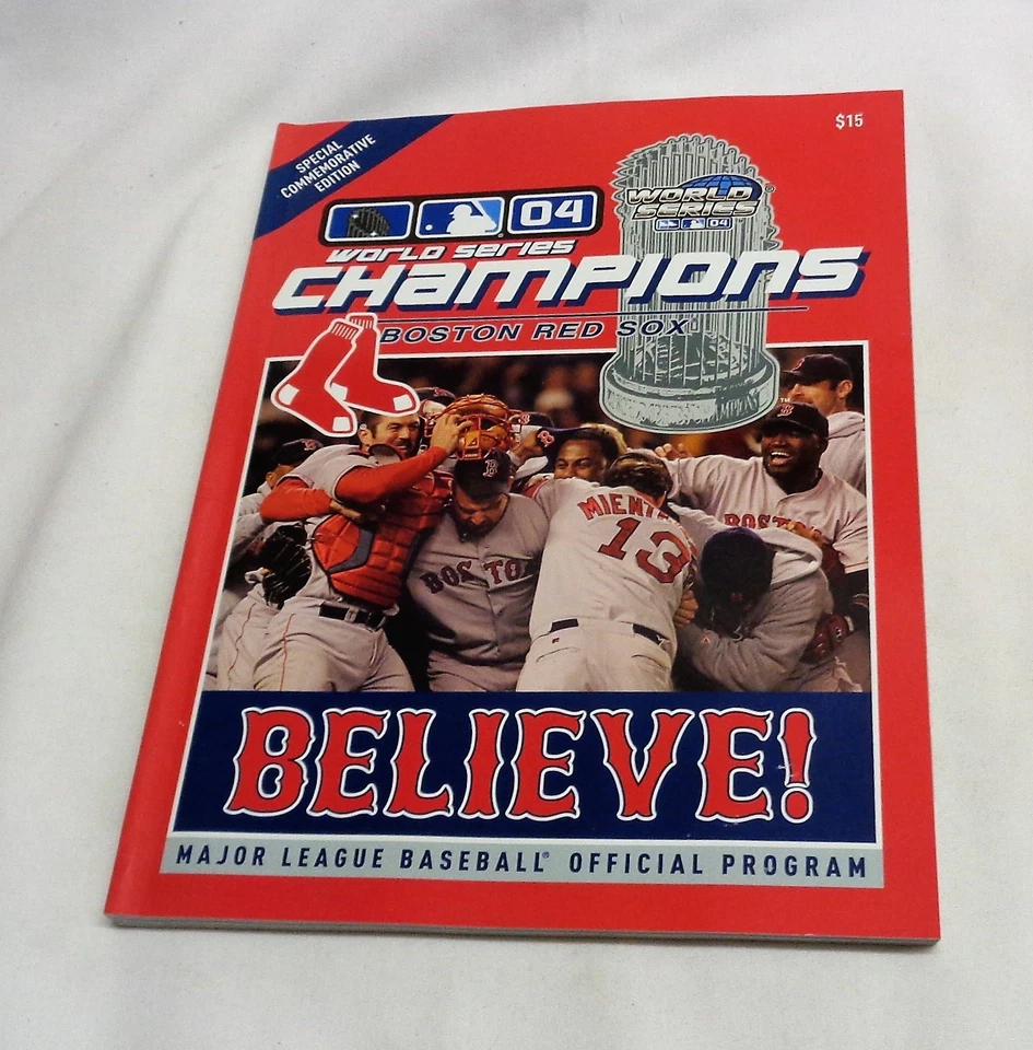 Official 2004 World Series Champions Trophy Believe Program Boston Red Sox  - Image 1 of 1