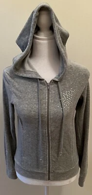 Sudadera con capucha vintage gris Lei Active deslumbrada con cremallera niños S Foto 1 de 2