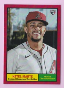 2024 Topps Archives #75 Ketel Marte Diamondbacks Red Foil 30/50 RC Error RARE - Bild 1 von 2