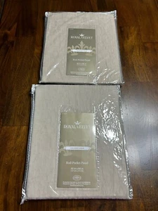 Royal Velvet Crushed Voile Curtains 2 Panels Size 50x84 Taupe New In Package - Picture 1 of 5