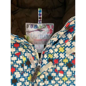 Burton Dryride Girls 10-12 Lavish Bomber Ski Snowboard Jacket White Mosaic Coat - Picture 1 of 21
