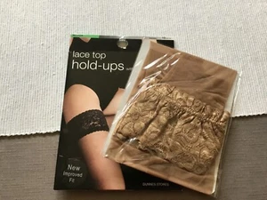 NEW LACE TOP HOLD UP TIGHTS SIZE MEDIUM IN A SHERRY COLOUR - Picture 1 of 3