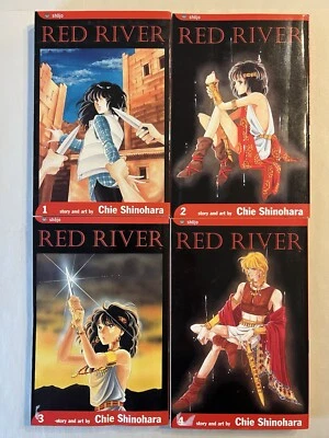 Manga Red River Vol 1, 2, 3, 4 💜 Drama Romance Shojo Viz Inglés Chie Shinohara Foto 1 de 4