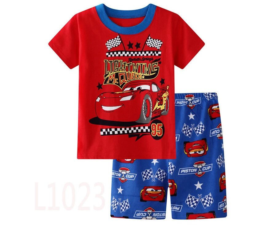 С ЯРЛЫКАМИ автомобили McQueen kids футболка верхний пижамы хлопок мальчиков пижамы пижамы пижамы - Изображение 1 из 1