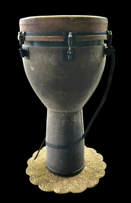 Llave Remo afinada vintage tierra marrón Djembe 24 pulgadas x 12 pulgadas Foto 1 de 4