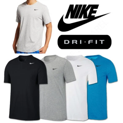 Mens T Shirts NIKE DRI FIT Top Sports Running Gym Tee Fitness Size S M L XL XXL - Image 1 of 4
