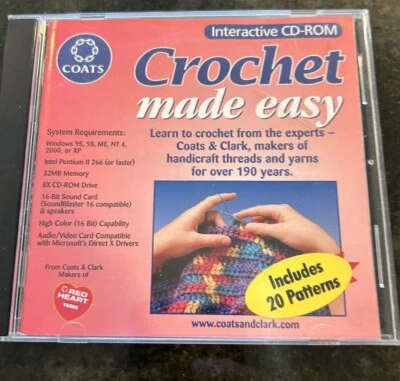 Coats & Clark Crochet Made Easy (CD-Rom, 2002) |  - Image 1 of 2